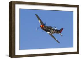 A P-51 Mustang Flies by at Stead Field, Nevada-Stocktrek Images-Framed Photographic Print