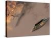 A P-51 Mustang Gives Chases To a Mysterious UFO-Stocktrek Images-Stretched Canvas