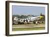 A P-51 Mustang Takes Off from Oshkosh, Wisconsin-Stocktrek Images-Framed Photographic Print