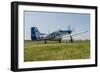 A P-51 Mustang Taxiing at Waukegan, Illinois-Stocktrek Images-Framed Photographic Print