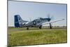 A P-51 Mustang Taxiing at Waukegan, Illinois-Stocktrek Images-Mounted Photographic Print