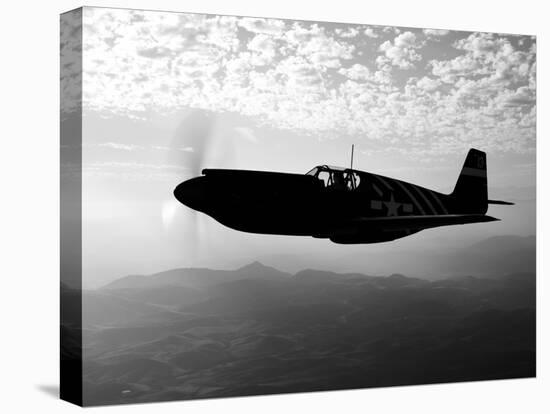 A P-51A Mustang in Flight-Stocktrek Images-Stretched Canvas