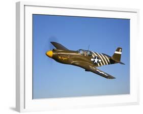 A P-51A Mustang in Flight-Stocktrek Images-Framed Photographic Print