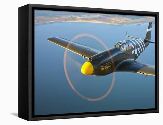 A P-51A Mustang in Flight-Stocktrek Images-Framed Stretched Canvas