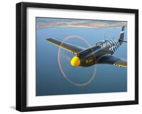 A P-51A Mustang in Flight-Stocktrek Images-Framed Photographic Print