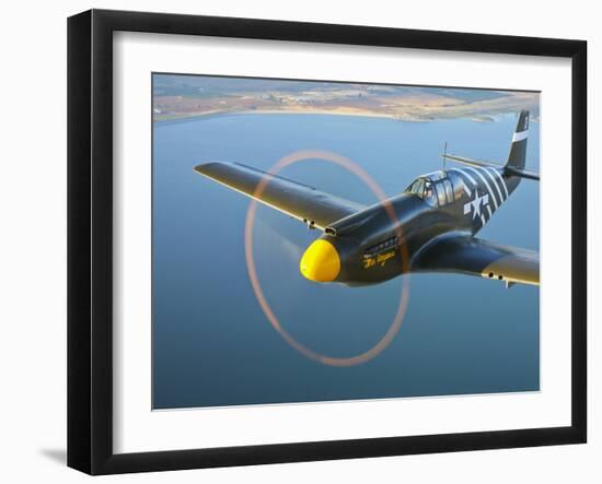 A P-51A Mustang in Flight-Stocktrek Images-Framed Photographic Print