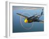 A P-51A Mustang in Flight-Stocktrek Images-Framed Photographic Print