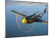 A P-51A Mustang in Flight-Stocktrek Images-Mounted Photographic Print