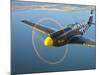 A P-51A Mustang in Flight-Stocktrek Images-Mounted Photographic Print