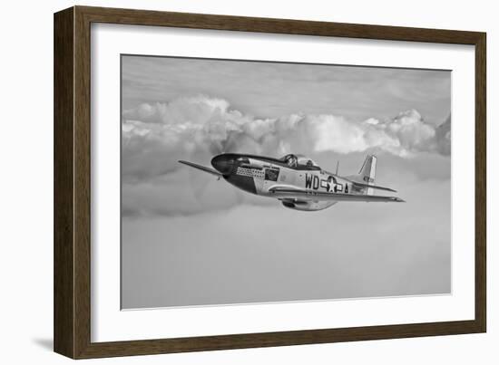 A P-51D Mustang in Flight Near Hollister, California-null-Framed Photographic Print