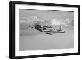 A P-51D Mustang in Flight Near Hollister, California-null-Framed Photographic Print