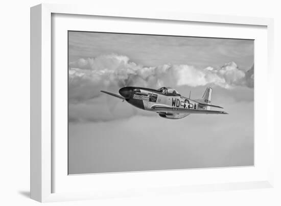 A P-51D Mustang in Flight Near Hollister, California-null-Framed Photographic Print