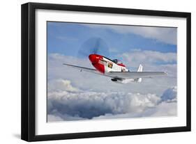 A P-51D Mustang in Flight Near Hollister, California-null-Framed Photographic Print