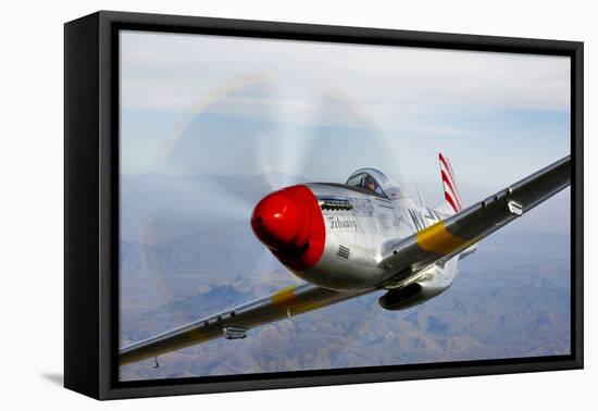 A P-51D Mustang in Flight Near Prescott, Arizona-null-Framed Stretched Canvas