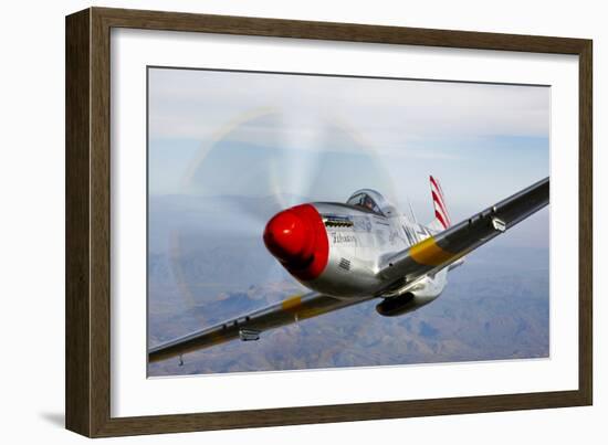 A P-51D Mustang in Flight Near Prescott, Arizona-null-Framed Photographic Print