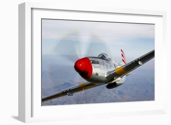 A P-51D Mustang in Flight Near Prescott, Arizona-null-Framed Photographic Print