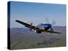 A P-51D Mustang in Flight Over Hollister, California-Stocktrek Images-Stretched Canvas