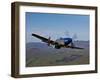 A P-51D Mustang in Flight Over Hollister, California-Stocktrek Images-Framed Photographic Print