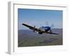 A P-51D Mustang in Flight Over Hollister, California-Stocktrek Images-Framed Photographic Print