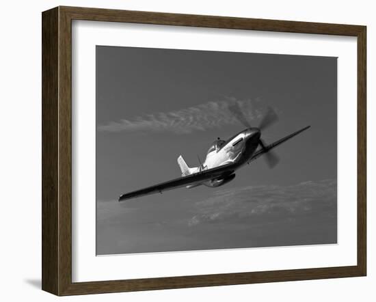 A P-51D Mustang in Flight-Stocktrek Images-Framed Photographic Print