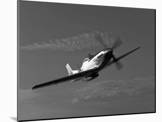 A P-51D Mustang in Flight-Stocktrek Images-Mounted Photographic Print