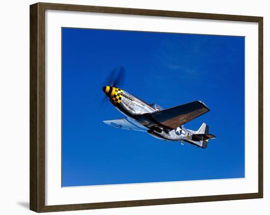 A P-51D Mustang Kimberly Kaye in Flight-Stocktrek Images-Framed Photographic Print