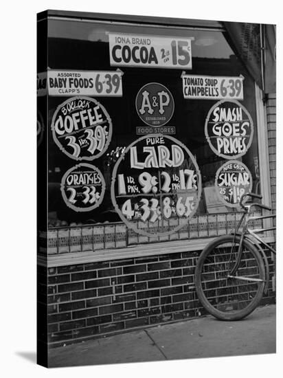 A&P Chain Food Market Advertises its 1939 Food Prices-null-Stretched Canvas