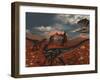 A Pack of Allosaurus Dinosaurs Track Down a Pair of Stegosaurus-Stocktrek Images-Framed Photographic Print