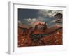 A Pack of Allosaurus Dinosaurs Track Down a Pair of Stegosaurus-Stocktrek Images-Framed Photographic Print