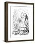 'A pack of cards flying up over Alice', 1889-John Tenniel-Framed Giclee Print