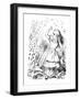 'A pack of cards flying up over Alice', 1889-John Tenniel-Framed Giclee Print