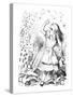 'A pack of cards flying up over Alice', 1889-John Tenniel-Stretched Canvas