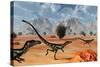 A Pack of Dilong Tyrannosaurid Dinosaurs Hunting-null-Stretched Canvas