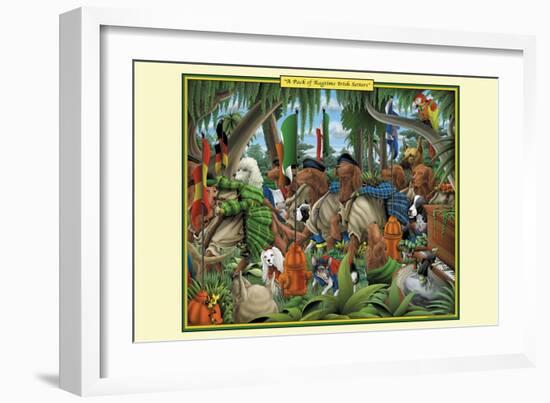 A Pack of Ragtime Irish Setters-Richard Kelly-Framed Art Print