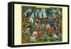 A Pack of Ragtime Irish Setters-Richard Kelly-Framed Stretched Canvas