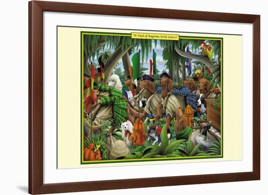 A Pack of Ragtime Irish Setters-Richard Kelly-Framed Art Print