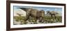 A Pack of Tyrannosaurus Rex Dinosaurs During Earth's Cretaceous Period-Stocktrek Images-Framed Art Print