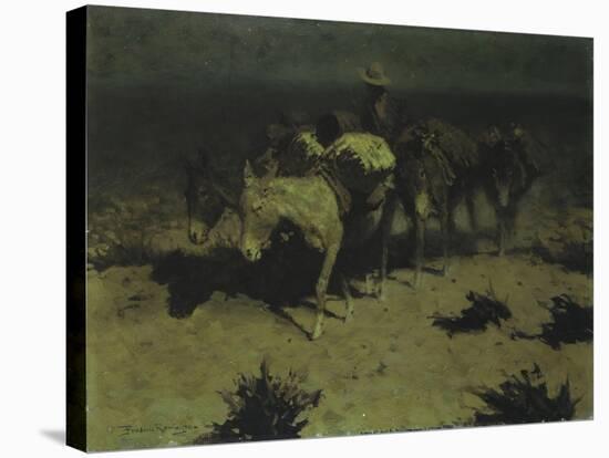 A Pack Train, 1909-Frederic Sackrider Remington-Stretched Canvas