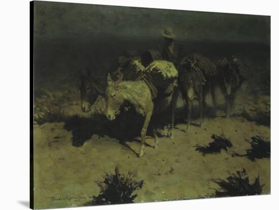 A Pack Train, 1909-Frederic Sackrider Remington-Stretched Canvas