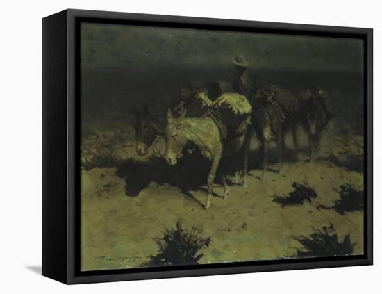 A Pack Train, 1909-Frederic Sackrider Remington-Framed Stretched Canvas