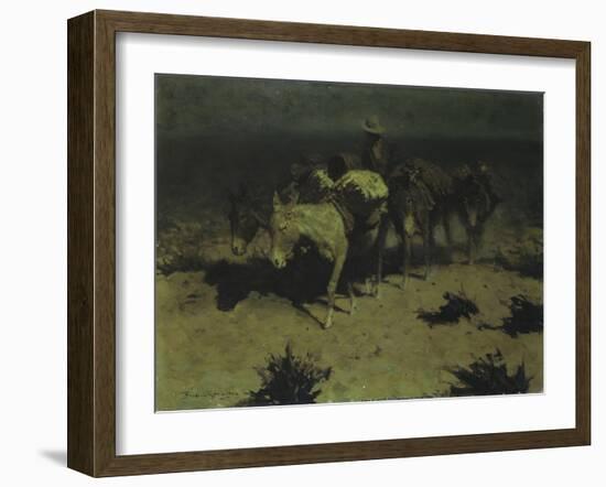 A Pack Train, 1909-Frederic Sackrider Remington-Framed Giclee Print