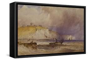 A Paddle-Steamer Leaving Dover Harbour, 1879-William Callow-Framed Stretched Canvas