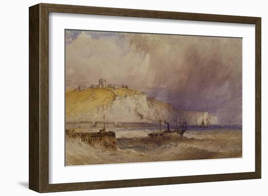 A Paddle-Steamer Leaving Dover Harbour, 1879-William Callow-Framed Giclee Print