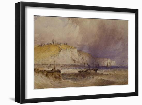 A Paddle-Steamer Leaving Dover Harbour-William Callow-Framed Giclee Print