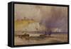 A Paddle-Steamer Leaving Dover Harbour-William Callow-Framed Stretched Canvas