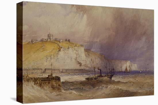 A Paddle-Steamer Leaving Dover Harbour-William Callow-Stretched Canvas