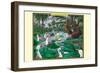 A Paddling of Peking Ducks-Richard Kelly-Framed Art Print