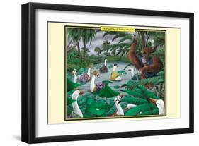 A Paddling of Peking Ducks-Richard Kelly-Framed Art Print