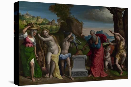 A Pagan Sacrifice, 1526-Benvenuto Tisi Da Garofalo-Stretched Canvas