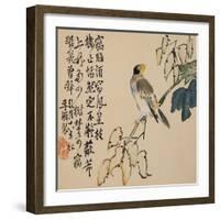 A Page (Bird) from Flowers and Bird, Vegetables and Fruit-Li Shan-Framed Giclee Print